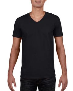 Gildan 64V00 - Camiseta Softstyle® Cuello en V Negro