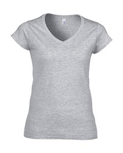 Gildan 64V00L - Camiseta mujer cuello en V Softstyle®  Sport Grey (RS)