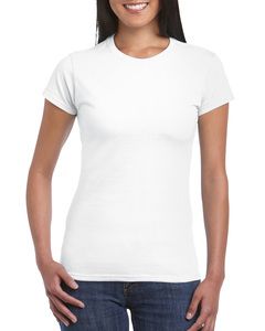Gildan 64000L - Camiseta de manga corta RingSpun para mujer Blanco
