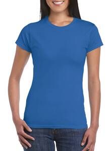 Gildan 64000L - Camiseta de manga corta RingSpun para mujer Real Azul