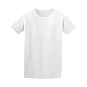 Gildan 64000 - Camiseta Hilada en Anillo  Blanco