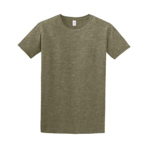 Gildan 64000 - Camiseta Hilada en Anillo  Heather Military Green