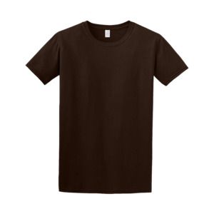 Gildan 64000 - Camiseta Hilada en Anillo  Chocolate Negro