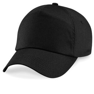 Beechfield B10 - Gorra original de 5 paneles 100 % algodón Negro