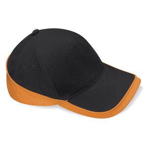 Beechfield B171 - Gorra Teamwear Competition Black/Orange