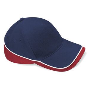 Beechfield B171 - Gorra Teamwear Competition French Navy/Classic Red/White
