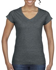Gildan GD078 - Camiseta Cuello V Mujer Gildan Softstyle™ para mujeres Oscuro Heather