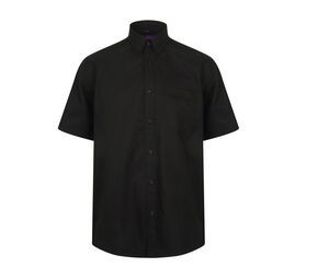 Henbury HB595 - Camisa antitranspirable de manga corta y antibacteriana Negro