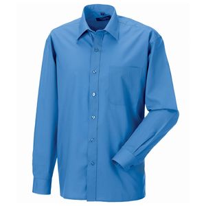 Russell J934M - Camisa popelina de manga larga hombre Corporate Blue