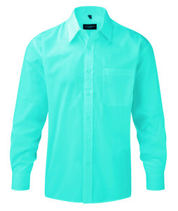 Russell J934M - Camisa popelina de manga larga hombre