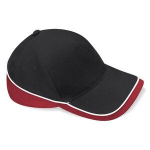 Beechfield BC171 - Gorra Teamwear competition Black/ Classic Red/ White
