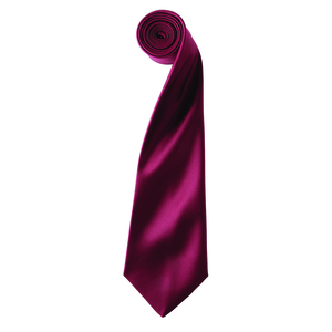 Premier PR750 - Colours satin tie Borgoña