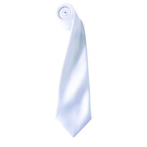 Premier PR750 - Colours satin tie Blanco