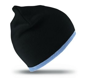 Result RC046 - Sombrero de ajuste de moda reversible Black/ Sky