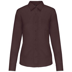 Kariban K549 - JESSICA - CAMISA DE MANGA LARGA PARA MUJER Marron oscuro