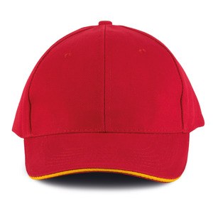 K-up KP011 - ORLANDO - GORRA PARA HOMBRE 6 PANELES Red / Yellow