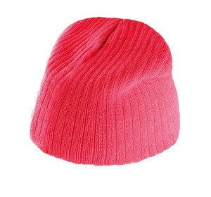 K-up KP517 - GORRO DE PUNTO ACANALADO Strawberry Pink