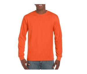 Gildan GI2400 - Camiseta de manga larga para hombre 100 % algodón Naranja