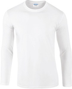 Gildan GI64400 - Camiseta Manga Larga Hombre Gildan - Softstyle Blanco