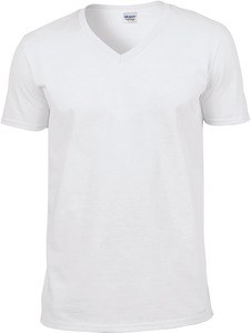 Gildan GI64V00 - Camiseta cuello V para hombre 100% algodón Blanco