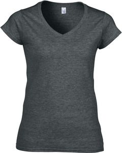 Gildan GI64V00L - Camiseta Softstyle Con Cuello En V Para Mujeres Dark Heather