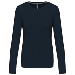 Kariban K383 - CAMISETA DE MANGA LARGA Y ESCOTE REDONDO PARA MUJER Navy/Navy