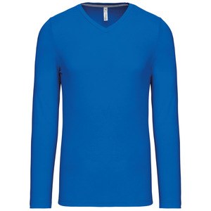 Kariban K358 - CAMISETA DE MANGA LARGA Y CUELLO DE PICO Light Royal Blue