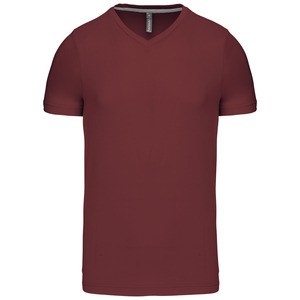 Kariban K357 - CAMISETA DE MANGA CORTA Y CUELLO DE PICO Wine