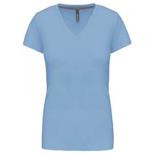 Kariban K381 - CAMISETA DE MANGA CORTA Y CUELLO DE PICO PARA MUJER Azul cielo