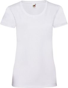 Fruit of the Loom SC61372 - Camiseta de algodón para mujer Blanco
