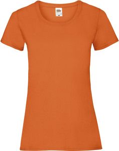 Fruit of the Loom SC61372 - Camiseta de algodón para mujer Naranja