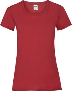 Fruit of the Loom SC61372 - Camiseta de algodón para mujer Rojo