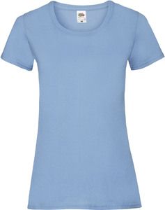 Fruit of the Loom SC61372 - Camiseta de algodón para mujer Azul cielo