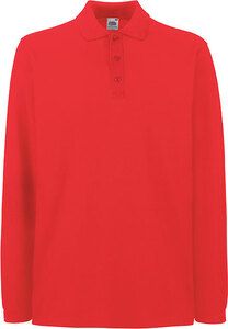 Fruit of the Loom SC63310 - Polo Premium Polo De Manga Larga (63-310-0) Rojo