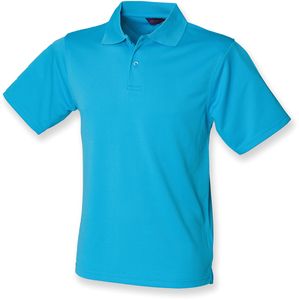 Henbury H475 - Camiseta Polo Coolplus® en Algodón Piqué Turquesa