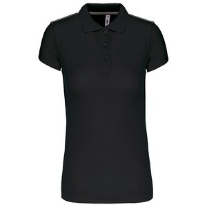 Proact PA481 - POLO DE MANGA CORTA PARA MUJER Black/Black