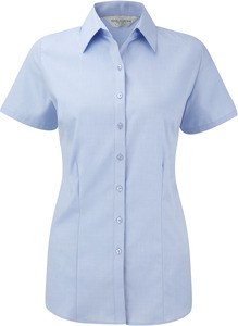 Russell Collection RU963F - Camisa Manga Corta En Espiga Azul claro