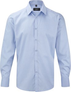 Russell Collection RU962M - Camisa  Manga Corta En Espiga Azul claro