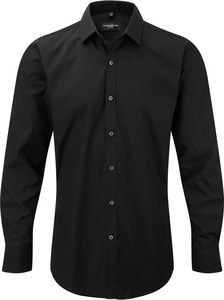 Russell Collection RU960M - Camisa de manga larga para hombre Black/Black