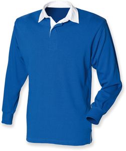 Front Row FR109 - Camiseta Clásica de Rugby para Chicos Azul royal