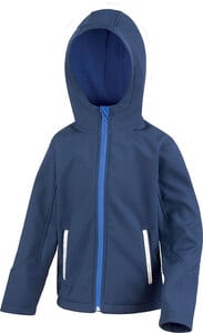 Result R224J - Junior/juventud TX Rendimiento con capucha con capucha Soft Shell Azul marino / Azul royal