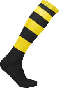 ProAct PA021 - CALCETINES DEPORTIVOS A RAYAS Black / Sporty Yellow