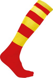 ProAct PA021 - CALCETINES DEPORTIVOS A RAYAS Sporty Red / Sporty Yellow
