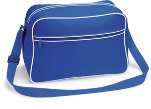 Bag Base BG14 - bolso de hombro retro Azul royal / Blanco