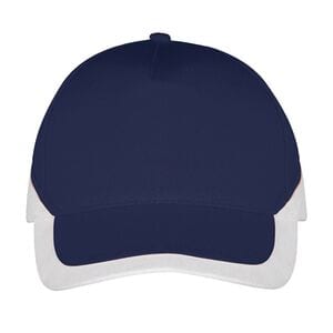 SOL'S 00595 - Booster Gorra 5 Paneles Contrastada French marino / Blanco