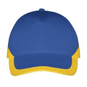 SOL'S 00595 - Booster Gorra 5 Paneles Contrastada Azul royal / Amarillo