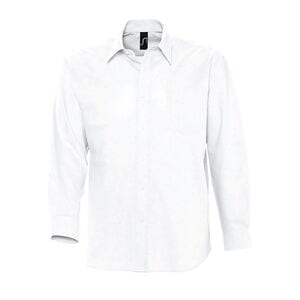 SOL'S 16000 - Boston Camisa Hombre Oxford Manga Larga Blanco