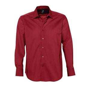 SOL'S 17000 - Brighton Camisa Hombre Strech Manga Larga Cardenal rojo