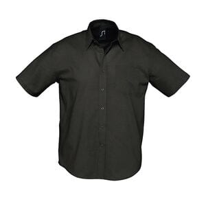 SOL'S 16010 - Brisbane Camisa Oxford Hombre Manga Corta Negro