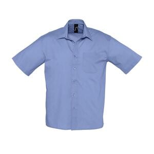 SOL'S 16050 - Bristol Camisa Popelín Hombre Manga Corta Azul medio
